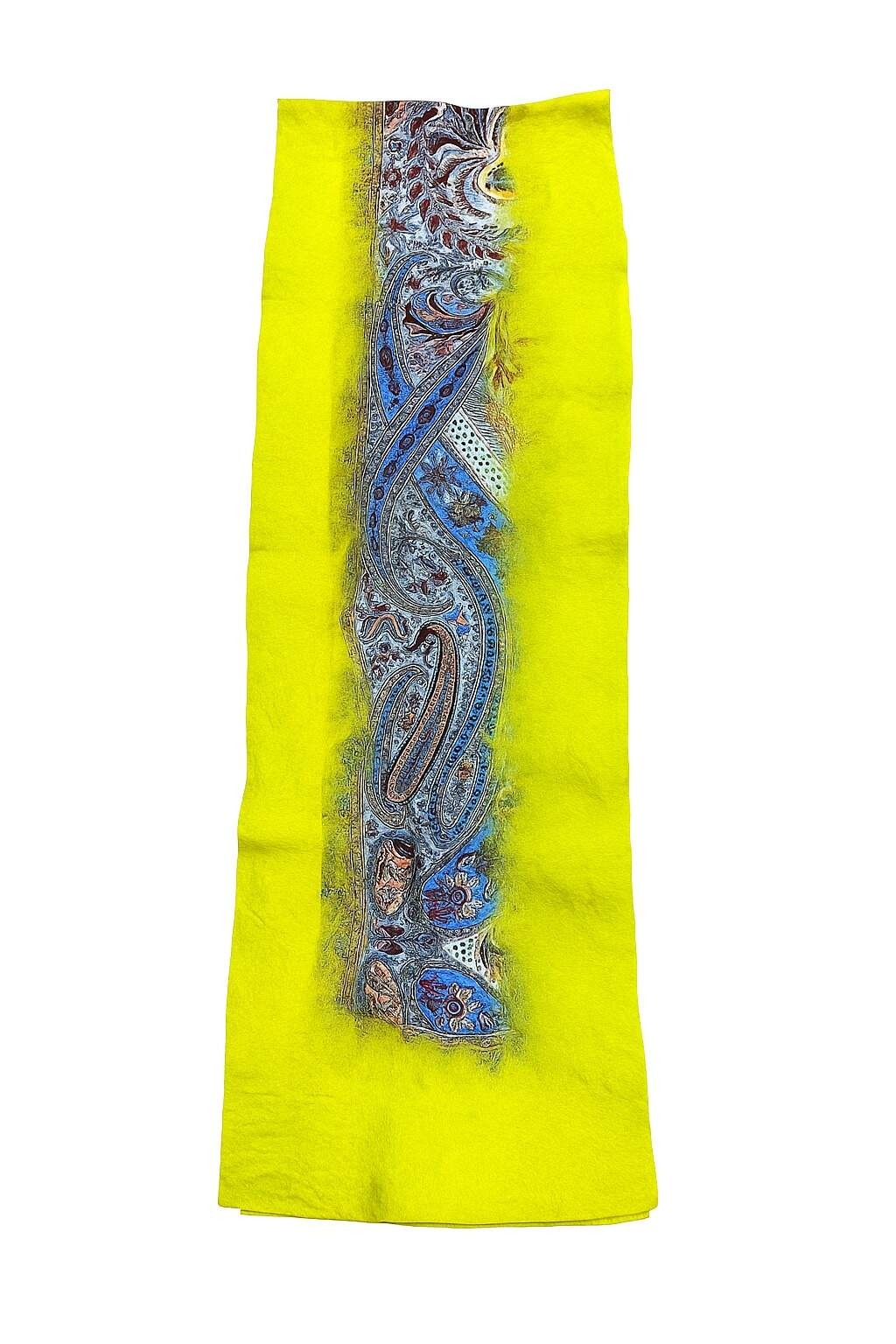 Doran Serisi Keçe & İpek Atkı / Runner Neon Sarı