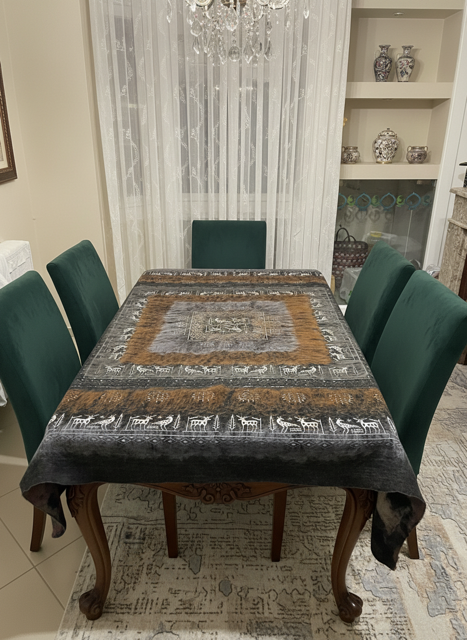 Bulçum Serisi Keçe Masa Örtüsü, Koltuk Şalı, Duvar Panosu Siyah