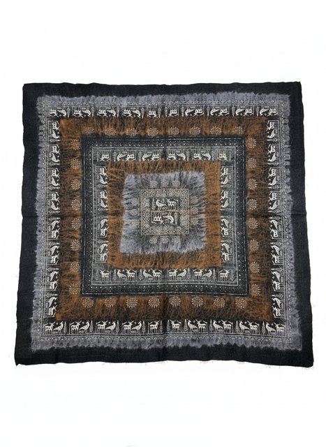 Bulçum Serisi Keçe Masa Örtüsü, Koltuk Şalı, Duvar Panosu Siyah