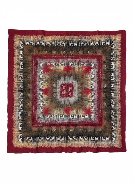 Bulçum Serisi Keçe Masa Örtüsü, Koltuk Şalı, Duvar Panosu Kırmızı