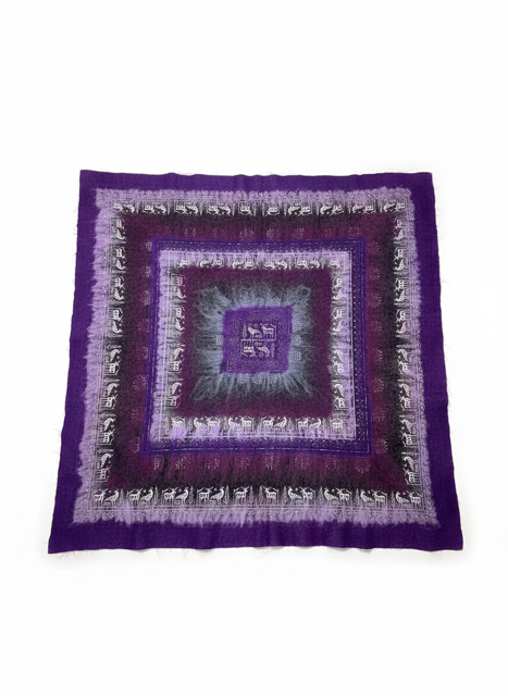 Bulçum Serisi Keçe Masa Örtüsü, Koltuk Şalı, Duvar Panosu Mor