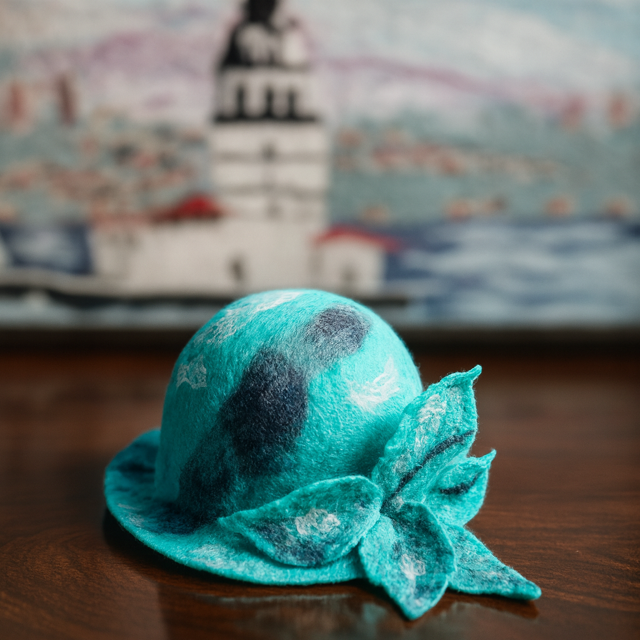 Keçe Şapka Su Yeşili
