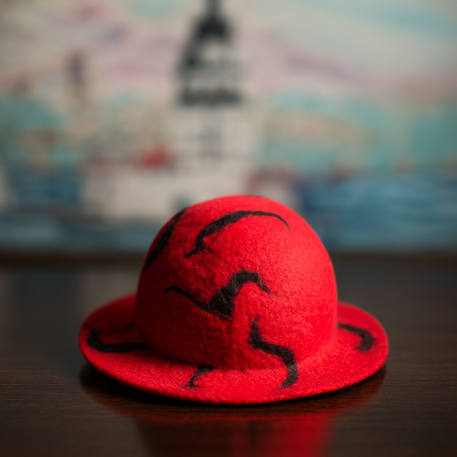 Keçe Şapka Kırmızı