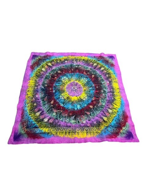 Buldan Serisi Keçe Masa Örtüsü, Koltuk Şalı, Duvar Panosu Fuşya