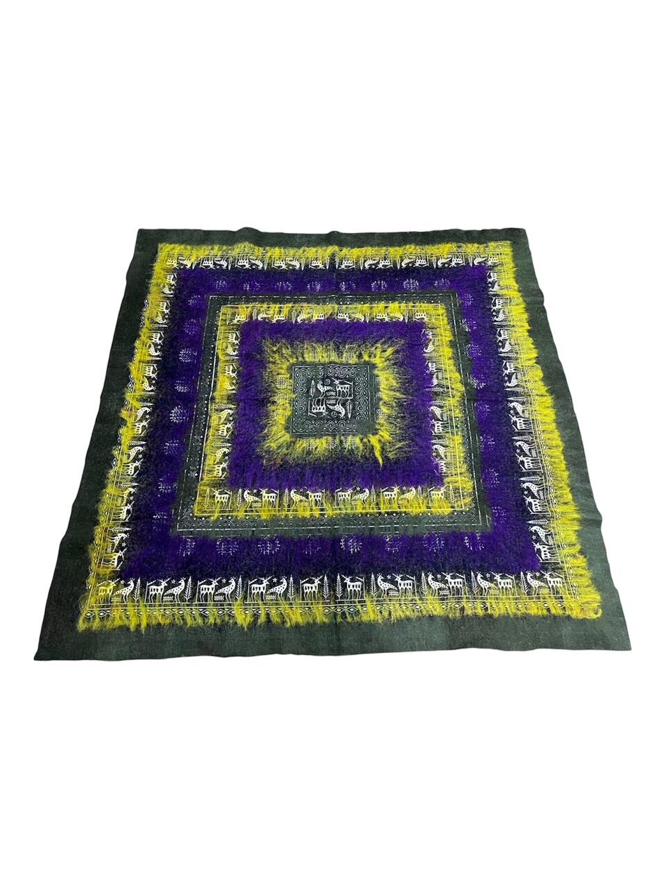 Bulçum Serisi Keçe Masa Örtüsü, Koltuk Şalı, Duvar Panosu Koyu Yeşil