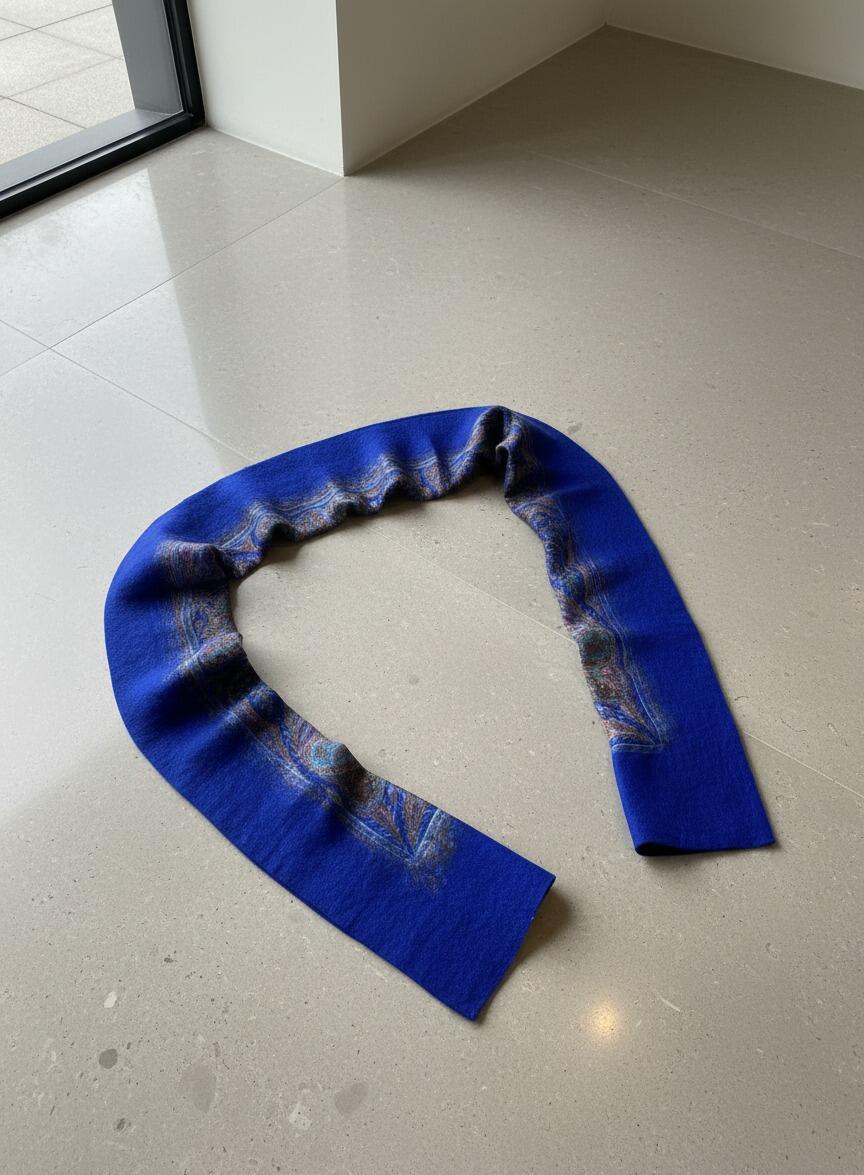 Doran Serisi Keçe & İpek Atkı / Runner Saks