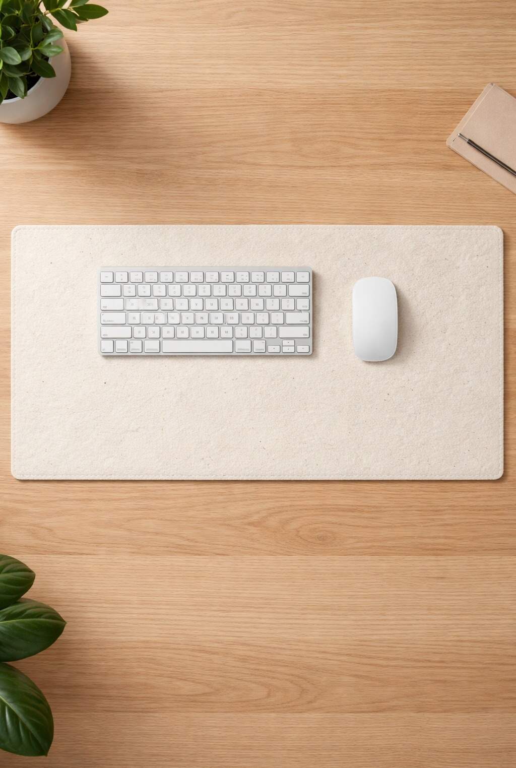 Doğal Yün Desk Mat - 80 × 40 cm